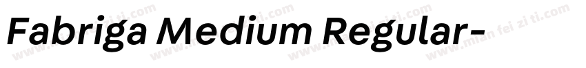 Fabriga Medium Regular字体转换